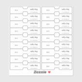 ジュエリー価格ラベルフォルダ シール (シート)