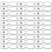 ジュエリー価格ラベルホワイトロゴ30フォルドバー シール (正面)