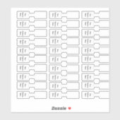 ジュエリー価格ラベル会社名30ステッカー シール (シート)