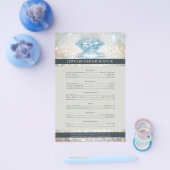 ジュエリー修理価格表きらめくダイヤモンドフライヤー チラシ (シングル)