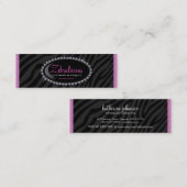 ジュエリー及び付属品のブティックの名刺 スキニー名刺 (正面/裏面)