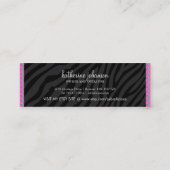 ジュエリー及び付属品のブティックの名刺 スキニー名刺 (裏面)