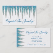 ジュエリー名刺アイクルブルーシルバー 名刺 (正面/裏面)