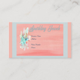 ジュエリー名刺インピーチ&ターコイズ 名刺