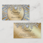 ジュエリー名刺ゼブラグリッターシルバー金ゴールド 名刺 (正面/裏面)