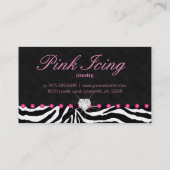 ジュエリー名刺ゼブラピンクドットハート 名刺 (裏面)