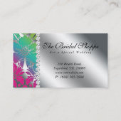 ジュエリー名刺ダマスクフローラシルバーPGB 名刺 (裏面)