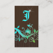 ジュエリー名刺フラワークリスタルブルースパークル 名刺 (裏面)