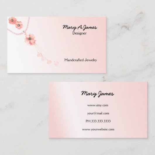 ジュエリー名刺 名刺 (正面/裏面)