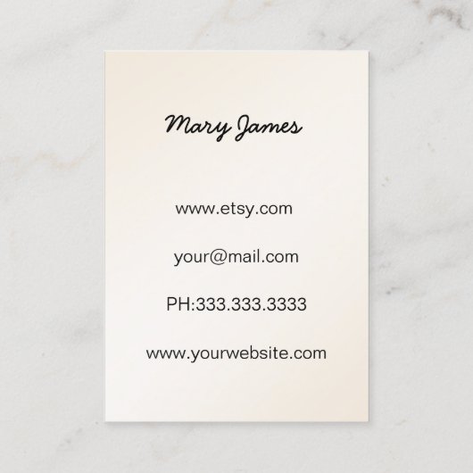 ジュエリー名刺 名刺 (裏面)