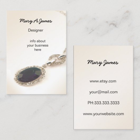ジュエリー名刺 名刺 (正面/裏面)