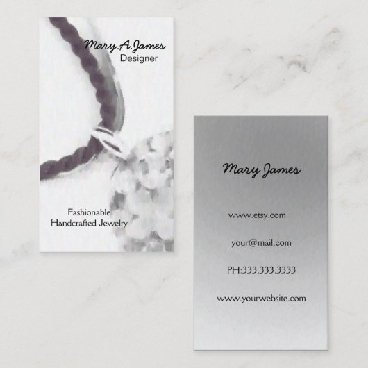 ジュエリー名刺 名刺 (正面/裏面)