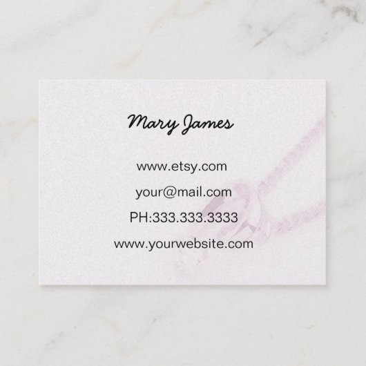 ジュエリー名刺 名刺 (裏面)