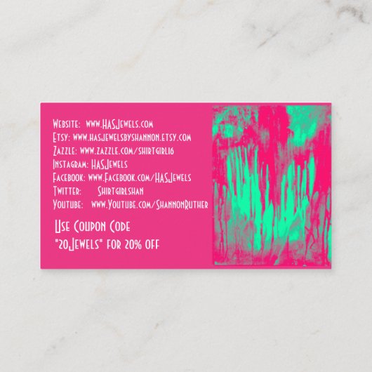 ジュエリー名刺 名刺 (裏面)