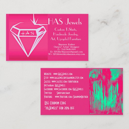 ジュエリー名刺 名刺 (正面/裏面)