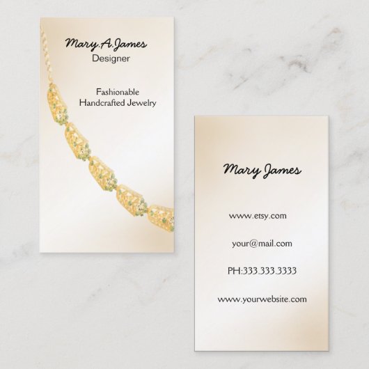 ジュエリー名刺 名刺 (正面/裏面)