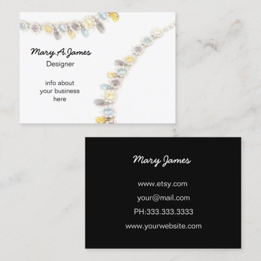 ジュエリー名刺 名刺 (正面/裏面)