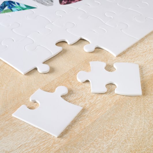 ジュエリー宝石モノグラムレターV ジグソーパズル (側面)