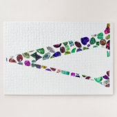 ジュエリー宝石モノグラムレターV ジグソーパズル (横)