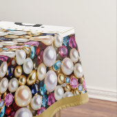 ジュエリー市場の屋台宣伝用クラフトフェア真珠 テーブルクロス (インサイチュ)