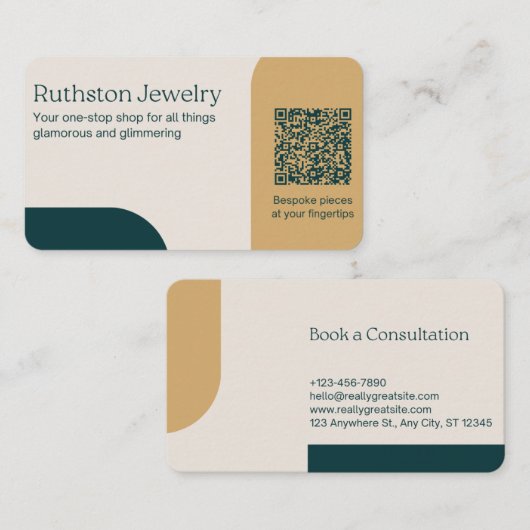 ジュエリー店 名刺 (正面/裏面)