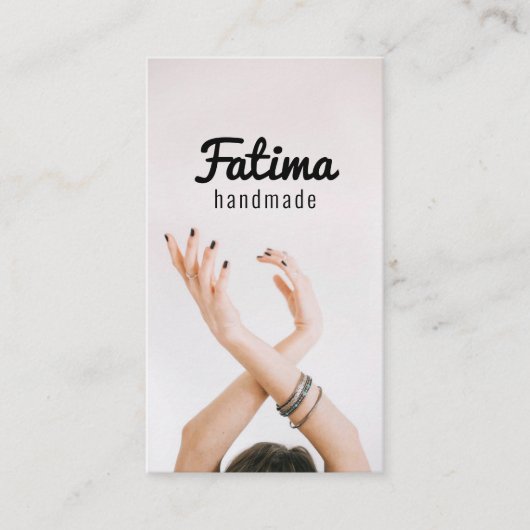 ジュエリー手作り店舗名刺 名刺 (正面)