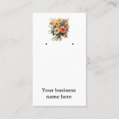 ジュエリー業務用イヤリングカード。キャンカスタマイズ。 名刺 (正面)