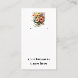 ジュエリー業務用イヤリングカード。キャンカスタマイズ。 名刺