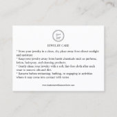 ジュエリー気にカードあなたのロゴQRコードを追加 名刺 (正面)