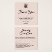 ジュエリー気にカードありがとうロゴ赤面 (正面&裏面)