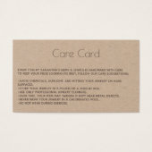 ジュエリー気にカードの指示とロゴKraft (正面)