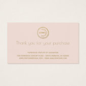 ジュエリー気にカードの説明とロゴ赤面 (裏面)