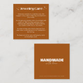 ジュエリー気にカード、注文の挿入、指示気に書 スクエア名刺 (正面/裏面)