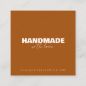 ジュエリー気にカード、注文の挿入、指示気に書 スクエア名刺 (裏面)