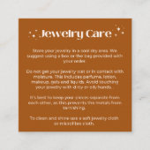 ジュエリー気にカード、注文の挿入、指示気に書 スクエア名刺 (正面)