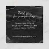 ジュエリー気にサンキューブラックシルバーアゲートビジネス エンクロージャーカード (裏面)