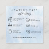 ジュエリー気にサンキューブルーウォーターカラービジネス エンクロージャーカード (正面)