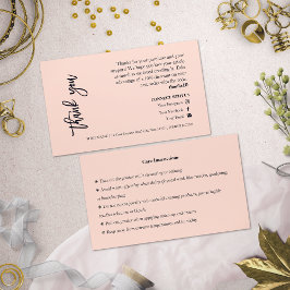 ジュエリー気にピックシックなスクリプトサンキューカード 名刺