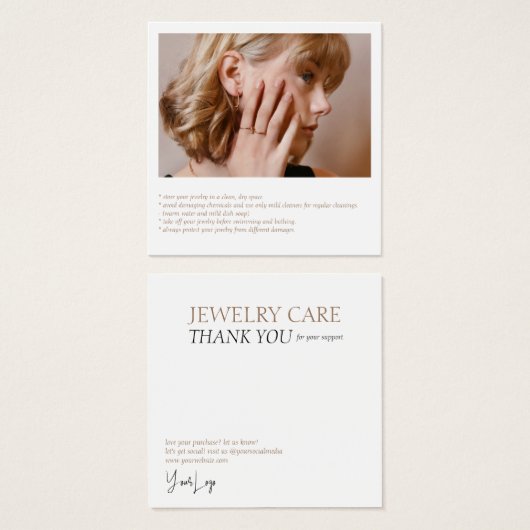 ジュエリー気にフォトカード (正面&裏面)