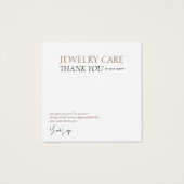 ジュエリー気にフォトカード (裏面)