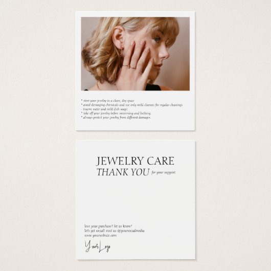 ジュエリー気にフォトカード (正面&裏面)