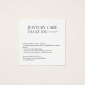 ジュエリー気にロゴの写真カード (裏面)