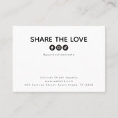 ジュエリー気にロゴ共有ラブインサートカード コーリングカード (裏面)