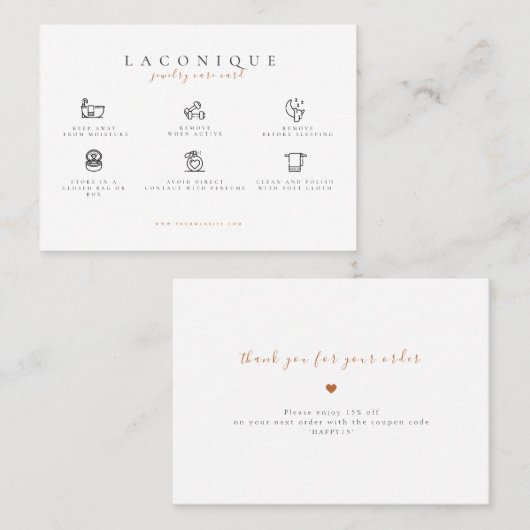  ジュエリー気に命令 |イヤリング気に 名刺 (正面/裏面)