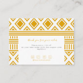  ジュエリー気に命令 |黄色 名刺 (裏面)