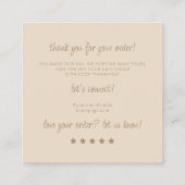 ジュエリー気に指示ニュートラルベージュ エンクロージャーカード (裏面)