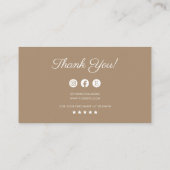 ジュエリー気に指示ビジネスサンキューカード エンクロージャーカード (裏面)