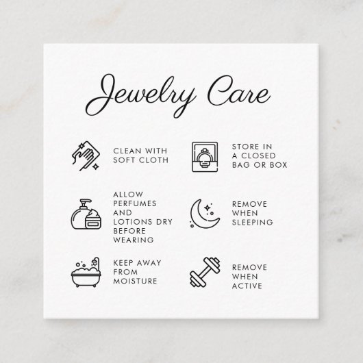 ジュエリー気に指示ビジネスサンキューカード エンクロージャーカード (正面)