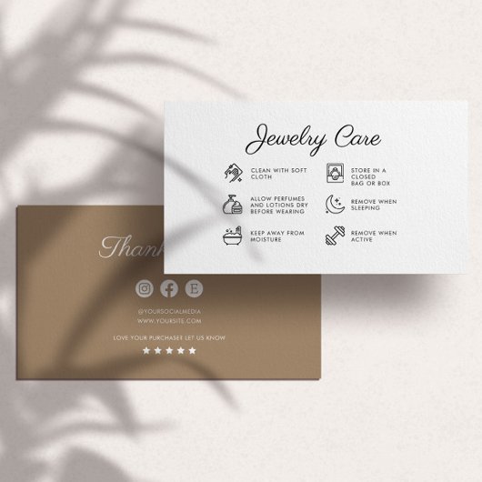 ジュエリー気に指示ビジネスサンキューカード エンクロージャーカード
