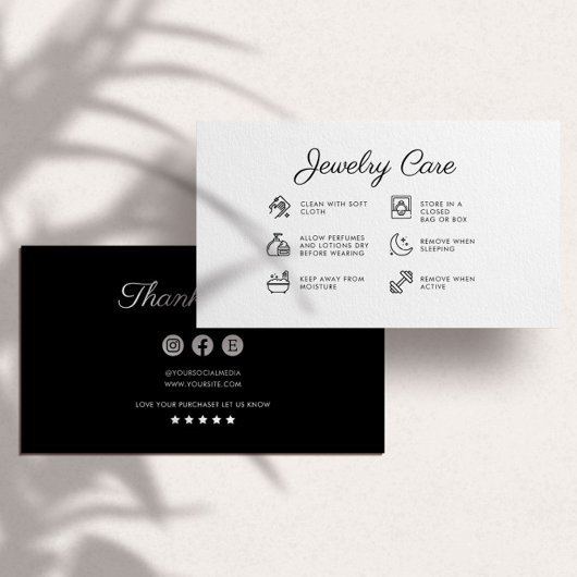 ジュエリー気に指示ビジネスサンキューカード エンクロージャーカード